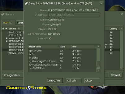 CS 1.6 - cs-games CS 1.6 client background screen-shot. CS 1.6